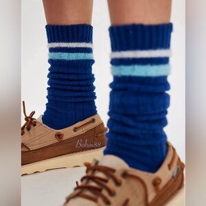 NEW Free People Varsity Stripe Tall Socks